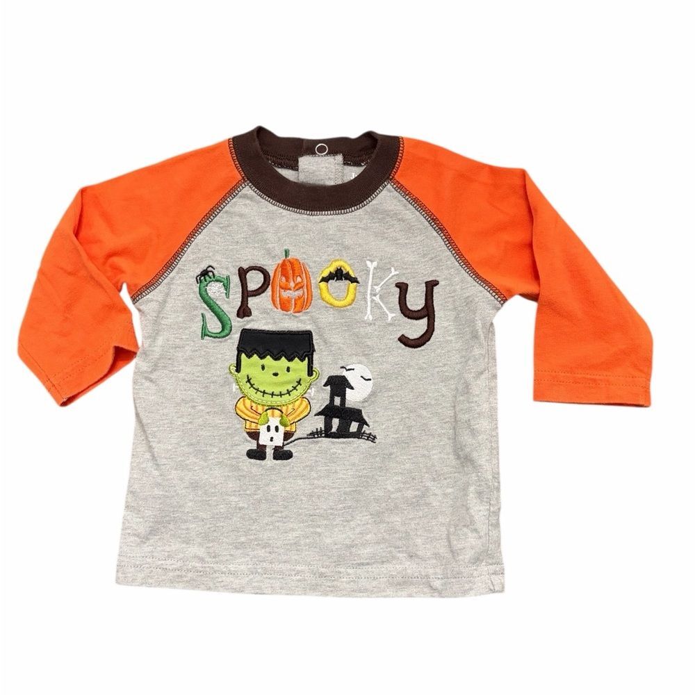 Carter's Spooky Halloween Shirt - Orange and Gray
